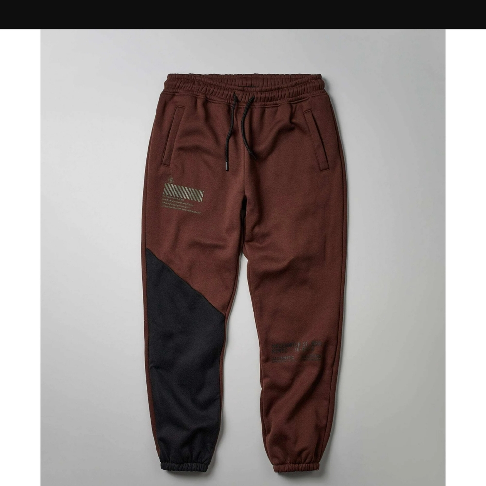 Men's XL Reason Brand Brown And Black Jogger Pants Designer Like New